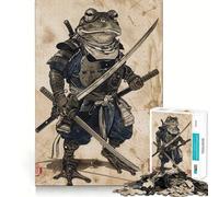 Samurai Frog 1000 Piece Jigsaw Puzzles for Teenagers Jigsaw Think Toy Together Fun Sharp Cut Art Collectible (38x26cm)