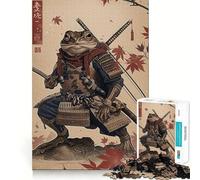 Samurai Frog 1000 Piece Jigsaw Puzzles for Teenagers Jigsaw Think Toy Together Fun Sharp Cut Art Collectible (50x75cm)