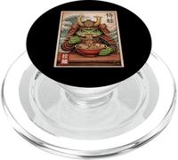 Samurai Frog Eating Ramen Warrior Great Wave Vintage Art PopSockets PopGrip for MagSafe