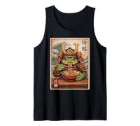 Samurai Frog Eating Ramen Warrior Great Wave Vintage Art Tank Top
