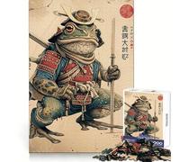 Samurai Frog Hard Jigsaw Puzzle for Adults 1000 Pieces Reason Skill Toy Family Time Tight Cut Art Collectible (50x75cm)