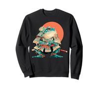 Samurai Frog Japanese Warrior Ukiyo-e Style Sunset Sweatshirt