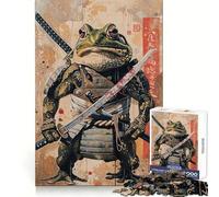 Samurai Frog Jigsaw Puzzle 1000 Piece for Teenagers Reason Skill Toy Relaxing Fun Exact Cut (50x75cm)