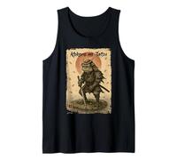 Samurai Frog Kokoro no Tatsu Japanese Warrior Art Tank Top
