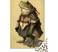 Samurai Frog Puzzles for Adults 1000 Piece Puzzle for Teenager Age 12 Years Up Christmas Eve Gifts 1000pcs (38x26cm)