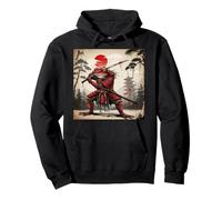 Samurai Frog Warrior Dark Japanese Mythology Design Pullover Hoodie