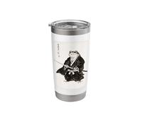 Samurai Frog Warrior Sumi-e Japanese Ink Artwork Japan Stainless Steel Insulated Tumbler
