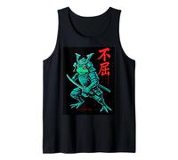 Samurai Frog Warrior with Katana Sword Japanese Brush Art Tank Top