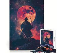 Samurai Galaxy Silhouette 1000 Piece Jigsaws for Teenagers Puzzle Smart Game Group Play Image Assembly Wall Art Decor (38x52cm)