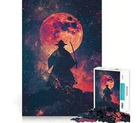 Samurai Galaxy Silhouette Jigsaw Puzzles 1000 Pieces for Adults Boost Memory Peaceful Fun Premium Cut Memorable Gift (50x75cm)