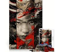 Samurai Geisha Dragon 1000 Pieces Jigsaw Puzzles for Teenagers Mental Toy Stress Relief Premium Cut (50x75cm)