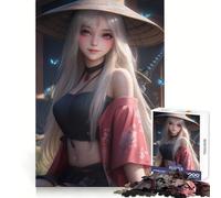 Samurai Girl Butterflies 1000 Teenager Pieces Jigsaw Puzzle Memory Boost Calm Escape Pattern Assembly Warm Surprise (38x26cm)