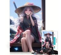 Samurai Girl Butterflies Jigsaw Puzzles 1000 Pieces for Adults Boost Memory Peaceful Fun Premium Cut Memorable Gift (38x52cm)