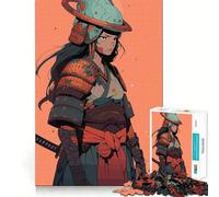 Samurai Girl Hard Jigsaw Puzzle for Adults 1000 Pieces Reason Skill Toy Family Time Tight Cut Art Collectible (38x52cm)