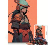 Samurai Girl Hard Jigsaw Puzzle for Adults 1000 Pieces Reason Skill Toy Family Time Tight Cut Art Collectible (38x52cm)