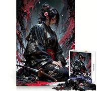 Samurai Girl in Mourning 1000 Piece Jigsaw Puzzle for Adults Memory Gain Gentle Leisure Design Assembly Art Collection Piece (38x52cm)