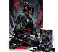 Samurai Girl in Mourning Teenagers 1000 Piece Jigsaw Puzzle Logic Boost Toy Indoor Fun Premium Edge Memorable Gift (38x26cm)