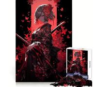 Samurai Girl in Red 1000 Piece Jigsaw Puzzle for Teenagers Intellect Toy Mental Relax Quality Cut (38x52cm)