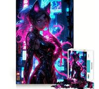 Samurai Girl Japan Magical 1000 Piece Jigsaw Puzzles for Teenagers Jigsaw Think Toy Together Fun Sharp Cut Art Collectible (50x75cm)