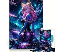 Samurai Girl Japan Magical Jigsaw Puzzles 1000 Pieces for Adults Strengthen Memory Group Joy Clean Edge Stylish Gift (38x52cm)