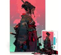 Samurai Girl Jigsaw Puzzle for Teenagers 1000 Pieces Boost Memory Relaxing Fun Premium Cut Stylish Gift (50x75cm)