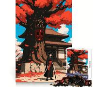 Samurai Girl Under Cherry Tree Jigsaw Puzzle 1000 Piece for Teenagers Reason Skill Toy Relaxing Fun Exact Cut (50x75cm)