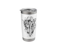 Samurai Girl Warrior Cherry Blossom Stainless Steel Insulated Tumbler