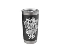 Samurai Girl Warrior Cherry Blossom Stainless Steel Insulated Tumbler