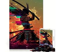 Samurai Glitch Jigsaw Puzzle for Teenagers 1000 Pieces Boost Memory Relaxing Fun Premium Cut Stylish Gift (50x75cm)