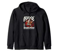 Samurai Goose - Japan Bushido Oni Ronin Warrior Zip Hoodie