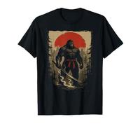 Samurai Gorilla Katana Warrior Japanese Art T-Shirt