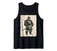 Samurai Gorilla Warrior Ink Cool Japanese Art Feline Katana Tank Top
