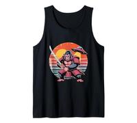 Samurai Gorilla with Sword UFO Retro Japanese Style Tank Top