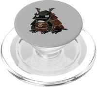 Samurai Grumpy Frog Japanese Warrior Katana Armor PopSockets PopGrip for MagSafe