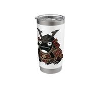 Samurai Grumpy Frog Japanese Warrior Katana Armor Stainless Steel Insulated Tumbler