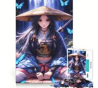 Samurai Guardian by The Hard Jigsaw Puzzle for Adults 1000 Pieces Reason Skill Toy Family Time Tight Cut Art Collectible (50x75cm)