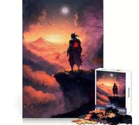 Samurai Guardian Sunset 1000 Piece Jigsaw Puzzles for Teenagers Jigsaw Wise Think Toy Relax Time Clear Cut Festival Gift (50x75cm)