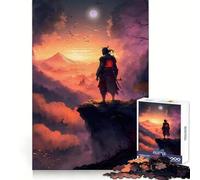 Samurai Guardian Sunset 1000 Piece Jigsaw Puzzles for Teenagers Jigsaw Wise Think Toy Relax Time Clear Cut Festival Gift (38x26cm)