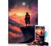 Samurai Guardian Sunset 1000 Piece Jigsaws for Teenagers Puzzle Improve Recall Casual Relax Exact Edge Stylish Gift (38x52cm)