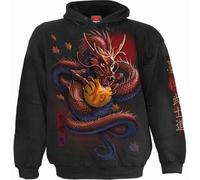 Samurai Hoodie Spiral Direct Black L