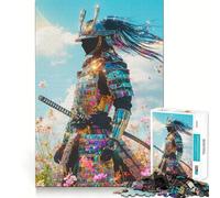 Samurai in A Field 1000 Pieces Jigsaw Puzzles for Teenagers Strong Logic Toy Family Time Clear Edge Warm Surprise (50x75cm)