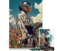 Samurai in A Flower Field 1000 Piece Jigsaw Puzzle for Teenagers Strong Logic Toy Serene Time Clear Edge Creative Gift (38x52cm)