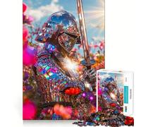 Samurai in A Flower Field 1000 Piece Jigsaws for Adults Puzzle Strengthen Recall Stress Relief Quality Edge Bday Surprise (50x75cm)