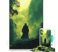 Samurai in A Misty Forest Jigsaw Puzzles for Adults 1000 Pieces Brain Skill Relaxed Mind Exact Edge Art Collection Piece (50x75cm)