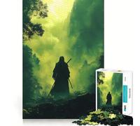 Samurai in A Misty Forest Jigsaw Puzzles for Adults1000 Pieces Mind Skill Toy Quiet Hobby Design Assembly (38x52cm)