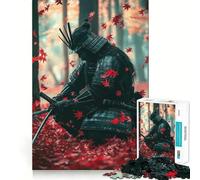 Samurai in Autumn Forest 1000 Teenager Pieces Jigsaw Puzzle Memory Boost Calm Escape Pattern Assembly Warm Surprise (50x75cm)