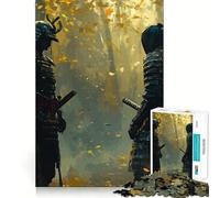 Samurai in Autumn Forest Jigsaw Puzzles 1000 Piece for Adults Smart Reason Toy Casual Fun Smooth Edge Wall Art Decor (38x52cm)