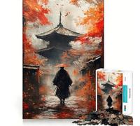 Samurai in Autumn Landscape Jigsaw Puzzle for Teenagers 1000 Pieces Boost Memory Relaxing Fun Premium Cut Stylish Gift (50x75cm)