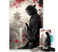 Samurai in Autumn Landscape Jigsaw Puzzles for Teenagers 1000 Piece Mind Challenge Toy Relaxing Fun Precise Cut Festive Gift (50x75cm)
