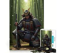 Samurai in Bamboo Forest 1000 Piece Jigsaws for Teenagers Puzzle Smart Game Group Play Image Assembly Wall Art Decor (38x26cm)